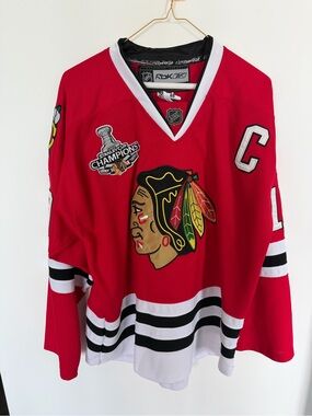 CCM/Reebok Red Hockey Jersey with Black and White Trim